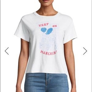 Re/Done Keep On Marching Vintage Crop Tee